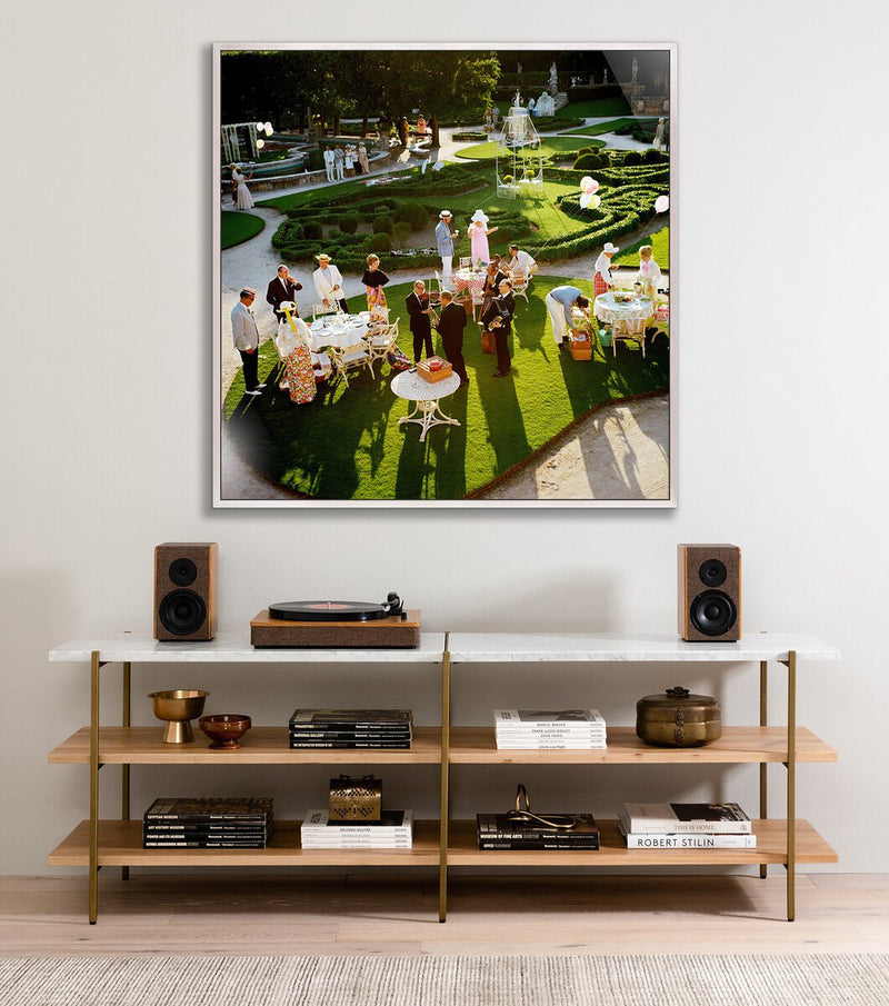 Garden Party by Slim Aarons - White Washed Maple Floater