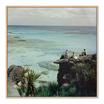 A Nice Spot For Lunch by Slim Aarons - White Washed Maple Floater