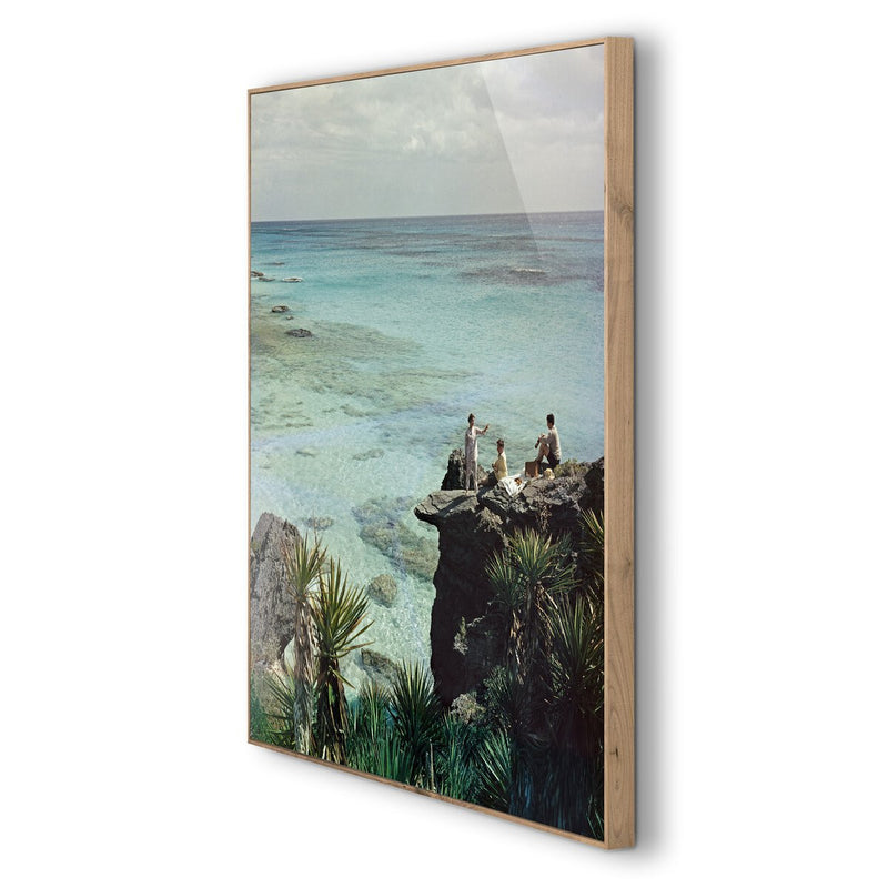 A Nice Spot For Lunch by Slim Aarons - White Washed Maple Floater