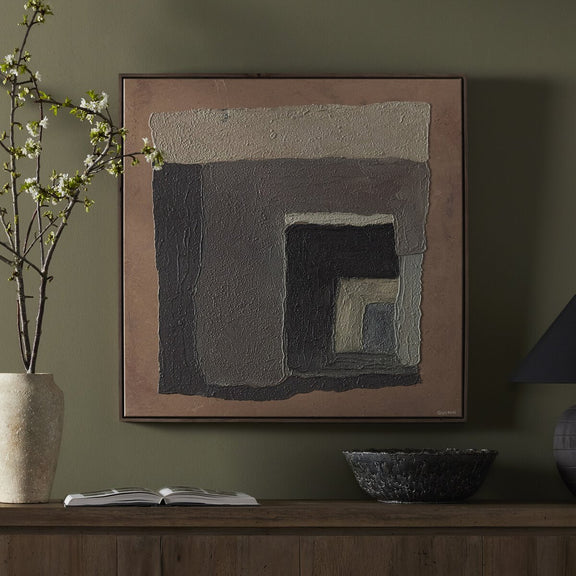 Landmarks No. 3 by Tyler Guinn - Rustic Walnut Floater