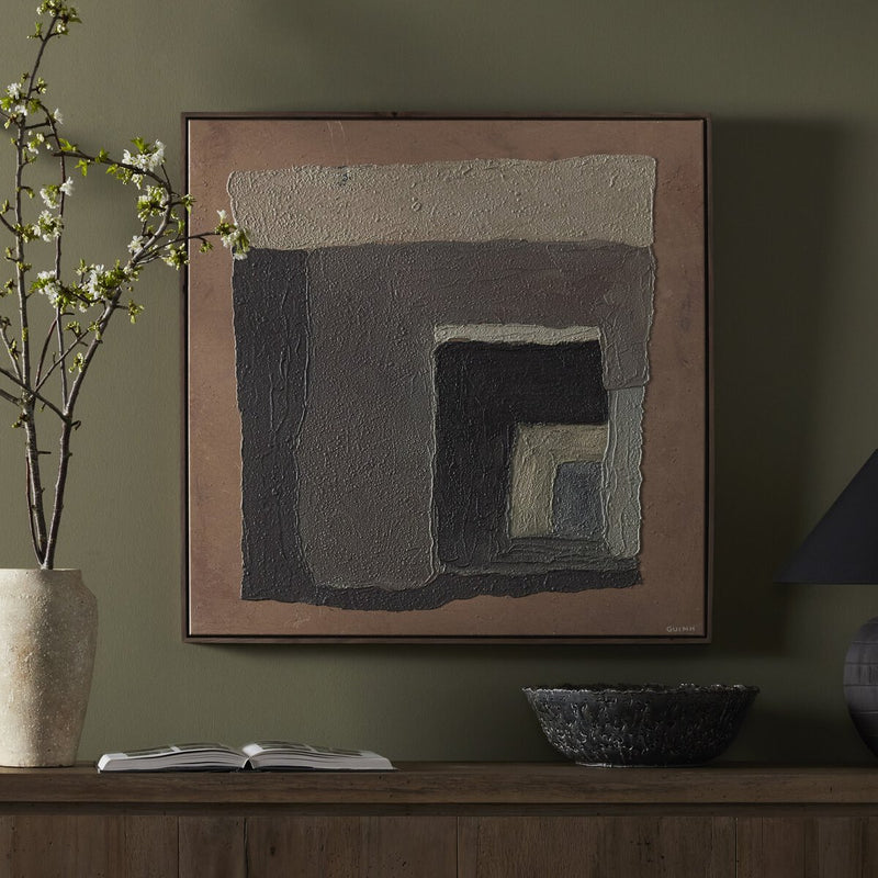 Landmarks No. 3 by Tyler Guinn - Rustic Walnut Floater