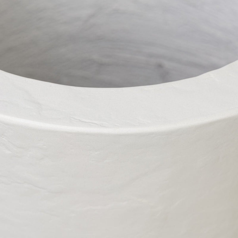 Suvi Planter - Textured White Concrete