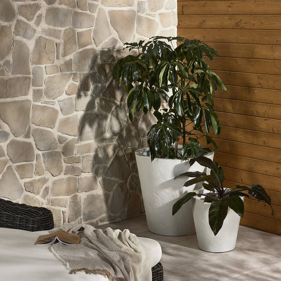 Suvi Planter - Textured White Concrete