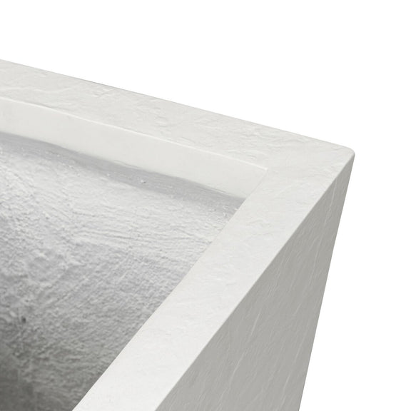 Koto Planter - Textured White Concrete