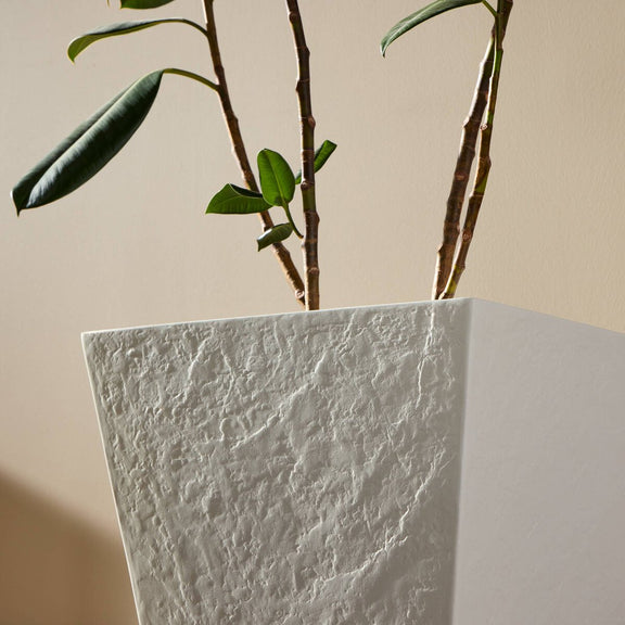 Koto Planter - Textured White Concrete