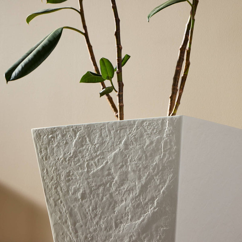 Koto Planter - Textured White Concrete