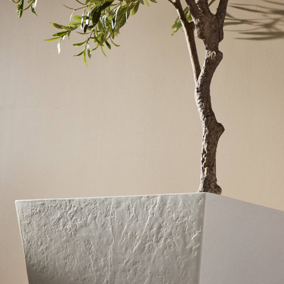 Koto Planter - Textured White Concrete