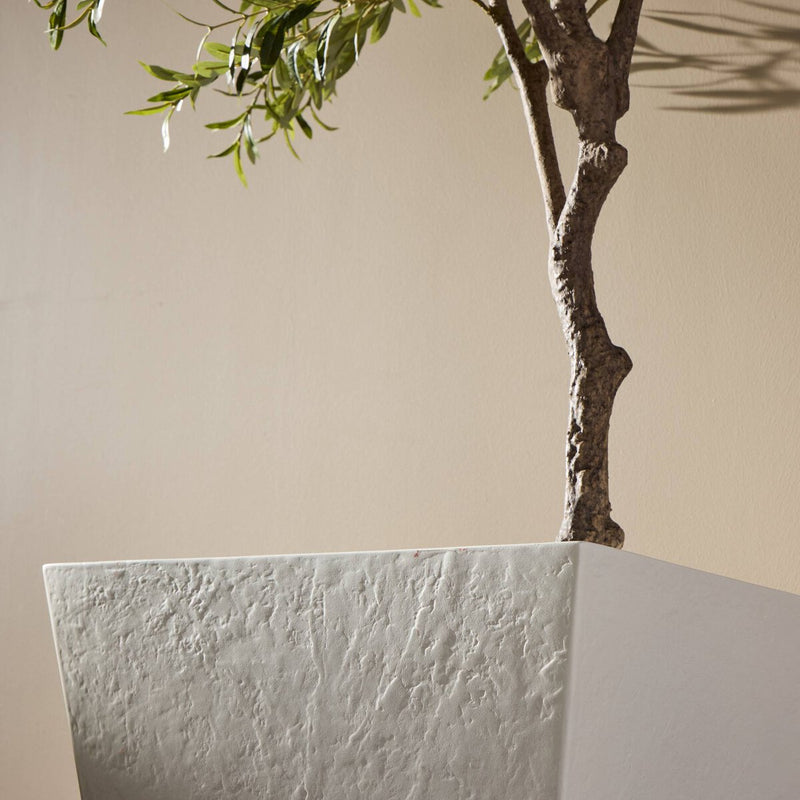 Koto Planter - Textured White Concrete