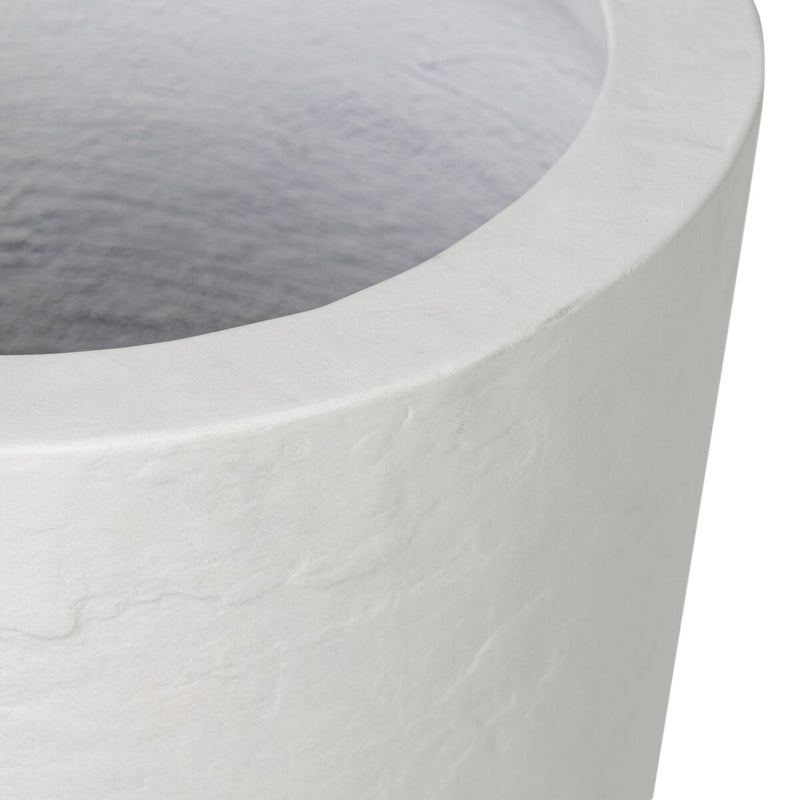 Suvi Planter - Textured White Concrete