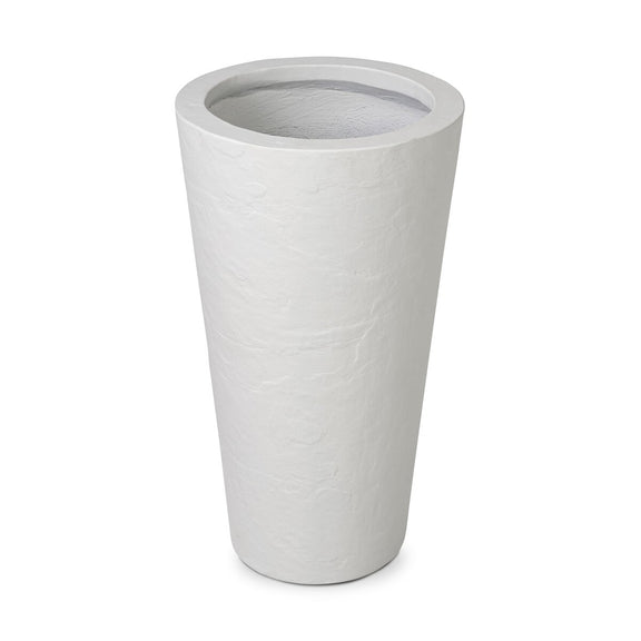 Suvi Planter - Textured White Concrete