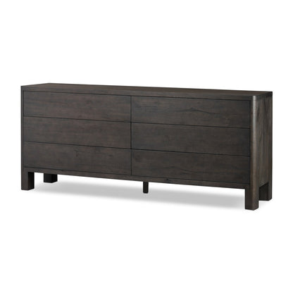 Noeline 6-Drawer Dresser - Smoke Black Oak Veneer