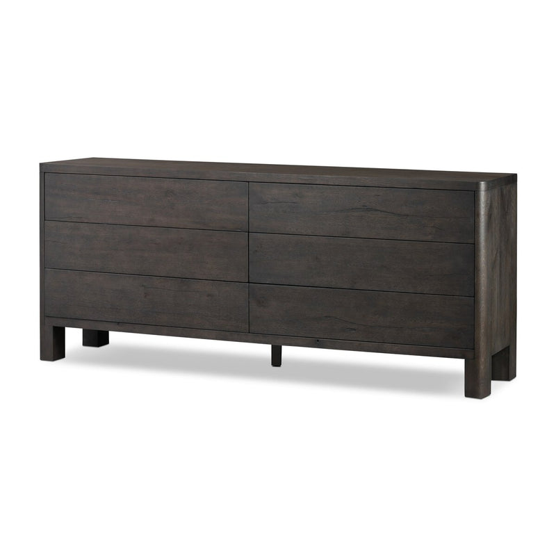 Noeline 6-Drawer Dresser - Smoke Black Oak Veneer