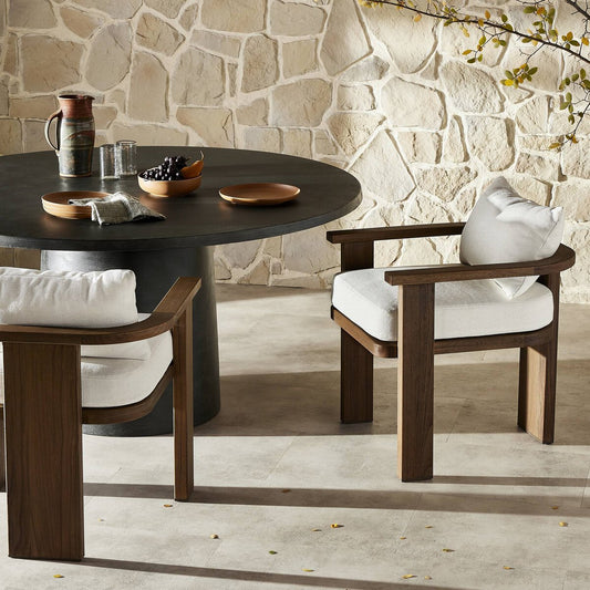 Tahana Outdoor Dining Armchair - Alessi Linen