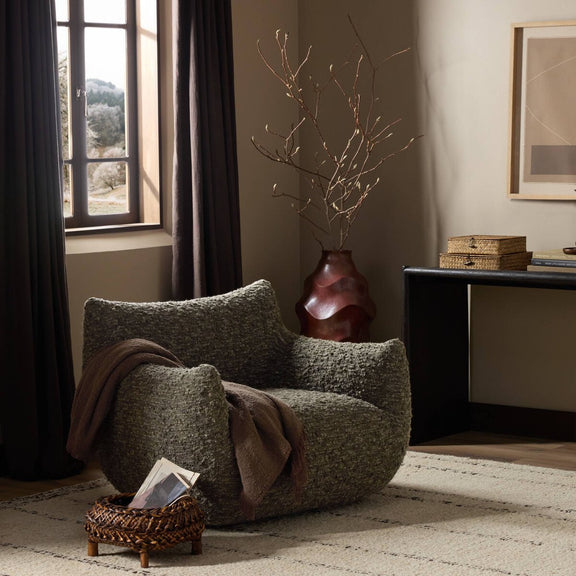 Margot Swivel Chair - Solema Moss