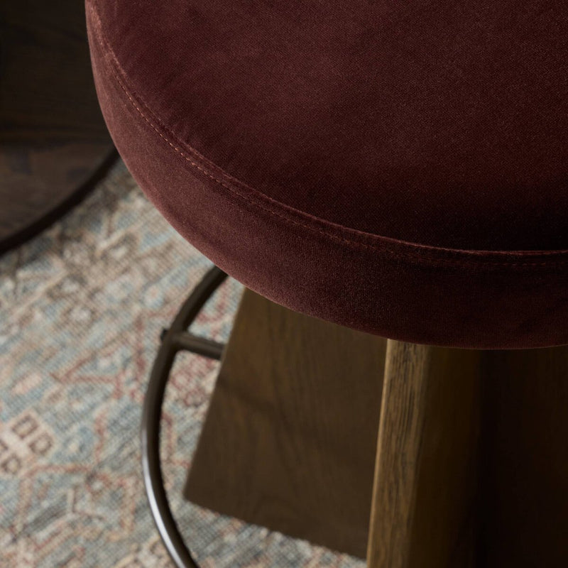 Damon Swivel Bar + Counter Stool - Surrey Plum
