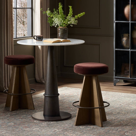 Damon Swivel Bar + Counter Stool - Surrey Plum