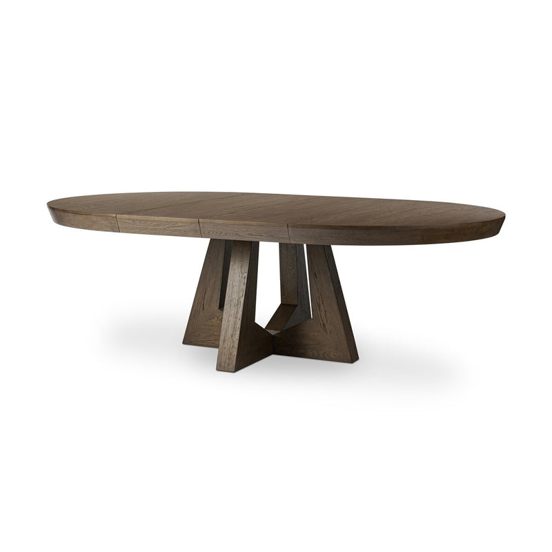 Zelda Round Extension Dining Table - Fawn Oak Veneer