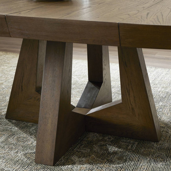 Zelda Round Extension Dining Table - Fawn Oak Veneer