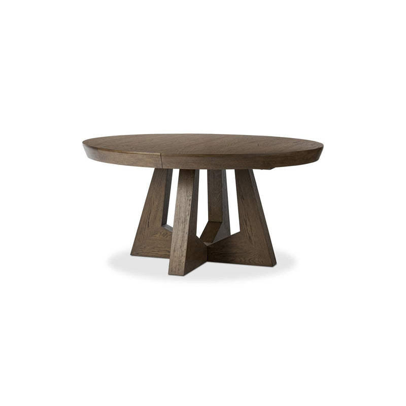 Zelda Round Extension Dining Table - Fawn Oak Veneer