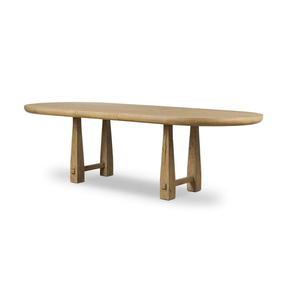 Godric Oval Extension Dining Table - Drifted Oak Veneer