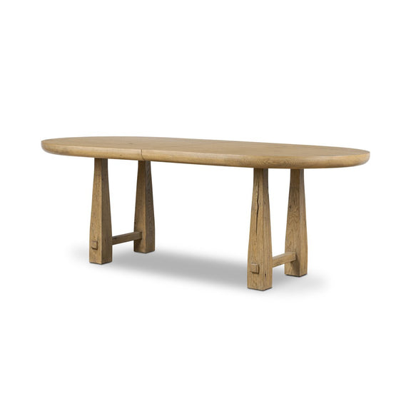 Godric Oval Extension Dining Table - Drifted Oak Veneer