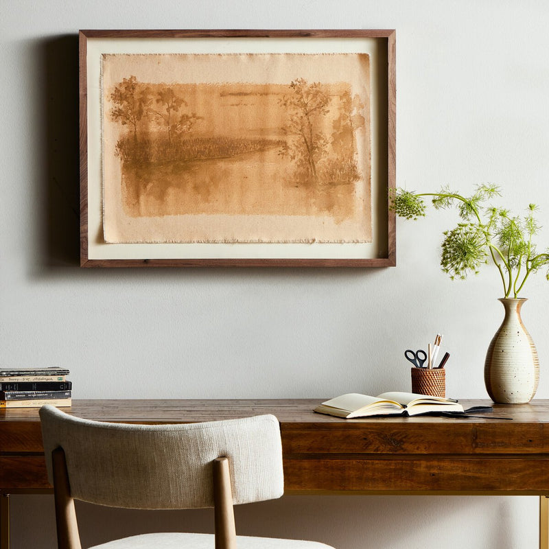 Daughters Of The Water IX by Aileen Fitzgerald - Rustic Walnut
