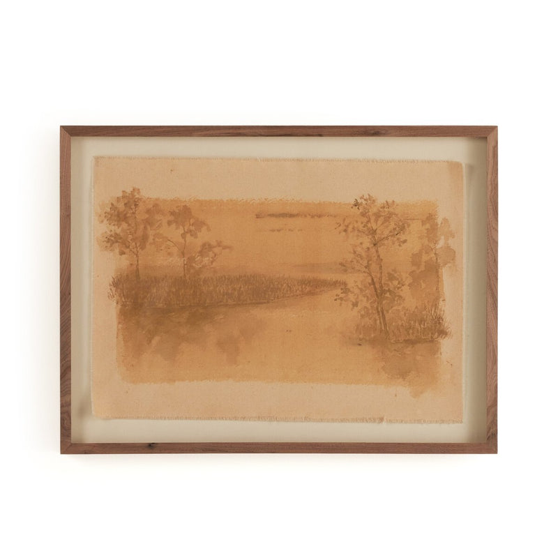 Daughters Of The Water IX by Aileen Fitzgerald - Rustic Walnut