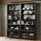 Admont Double Bookcase With Ladder - Worn Black