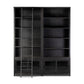 Admont Double Bookcase With Ladder - Worn Black