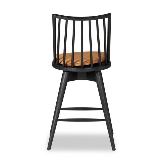 Lewis Swivel Bar + Counter Stool - Whiskey Saddle