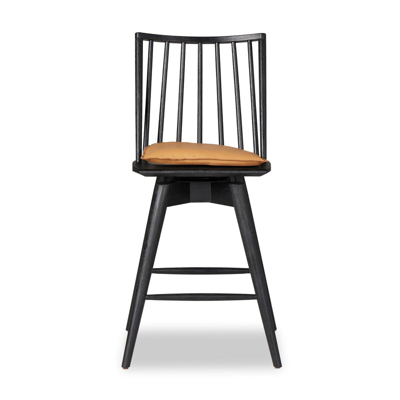 Lewis Swivel Bar + Counter Stool - Whiskey Saddle