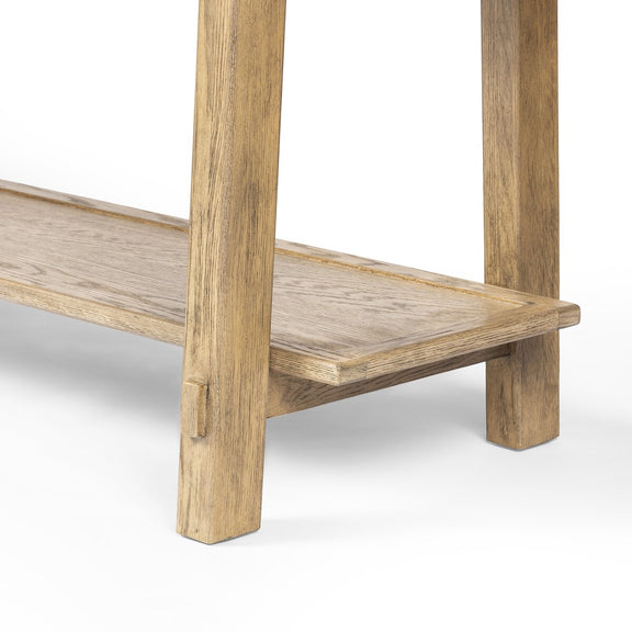 Trinity Console Table - Distressed Light Oak