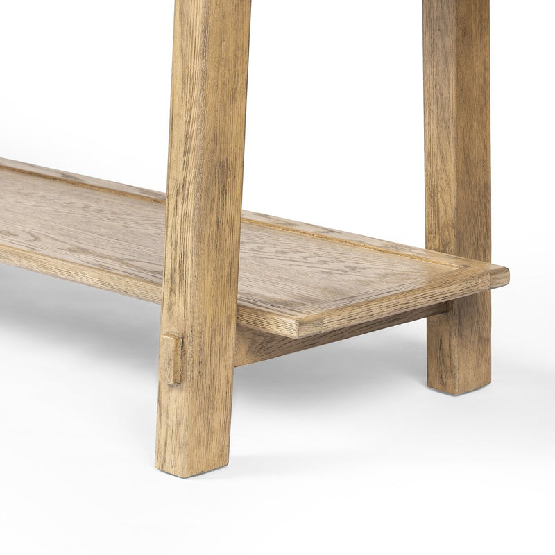 Trinity Console Table - Distressed Light Oak
