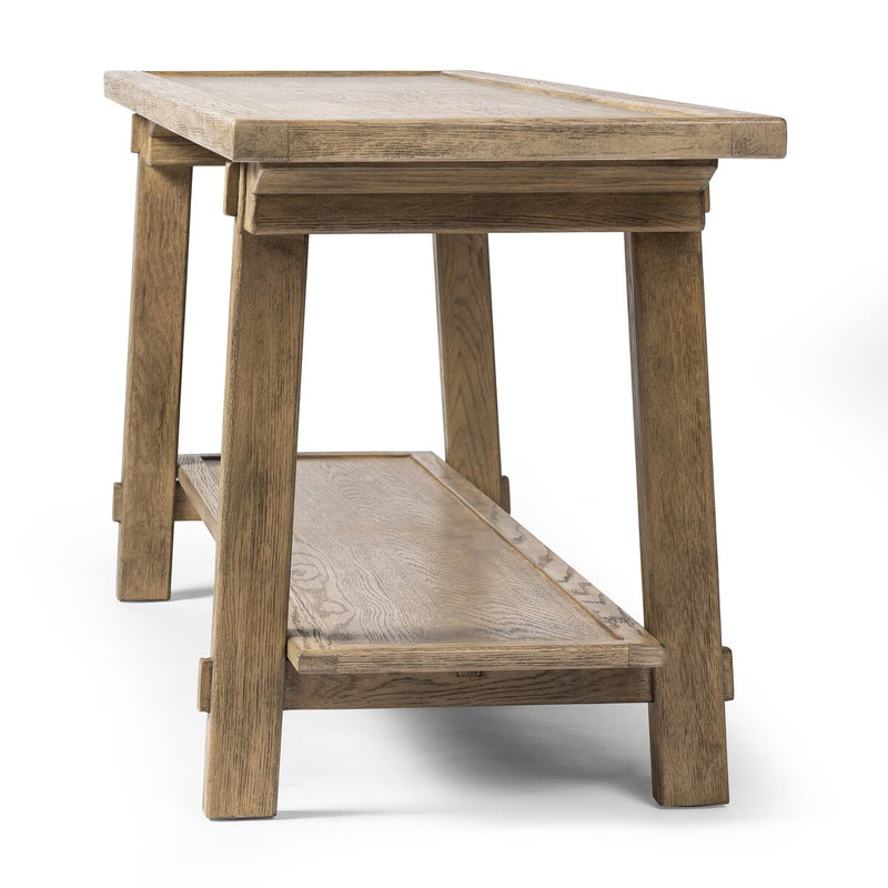 Trinity Console Table - Distressed Light Oak