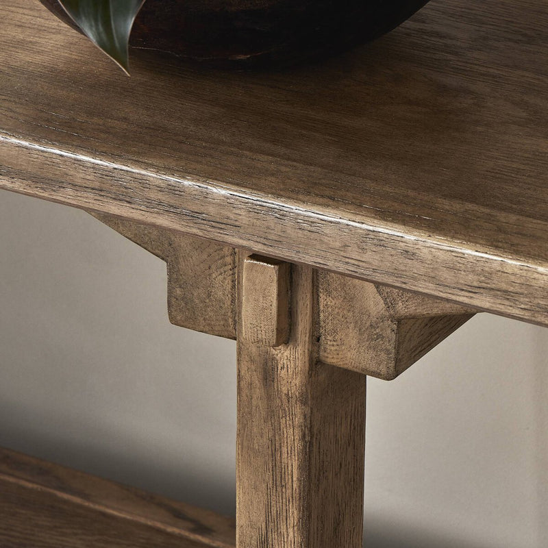 Trinity Console Table - Distressed Light Oak