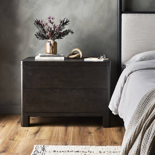 Noeline Nightstand - Smoked Black Veneer