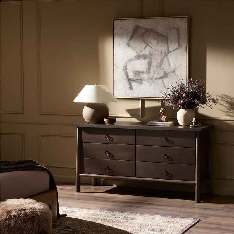 Freddie 6 Drawer Dresser - Brown