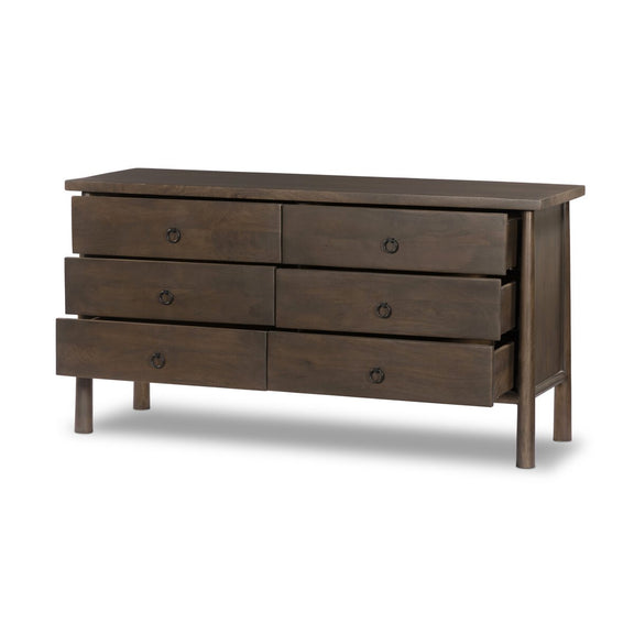 Freddie 6 Drawer Dresser - Brown