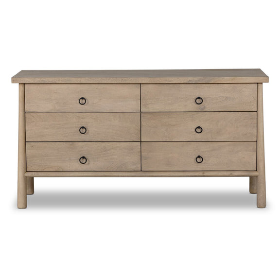 Freddie 6 Drawer Dresser - Caramel Mango