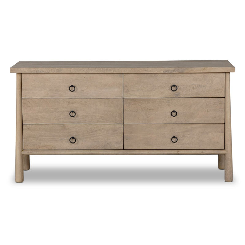 Freddie 6 Drawer Dresser - Caramel Mango