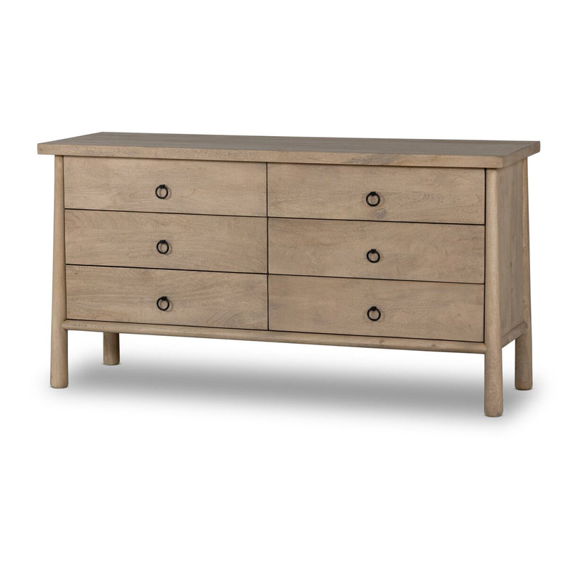 Freddie 6 Drawer Dresser - Caramel Mango