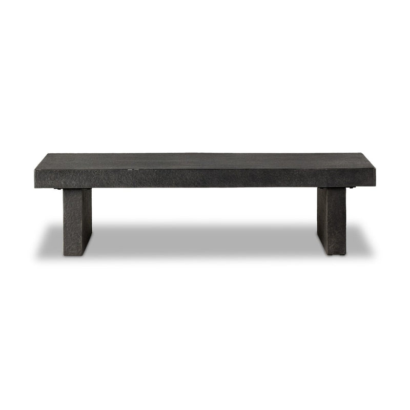 Huesca Outdoor Coffee Table - Distressed Graphite Concrete