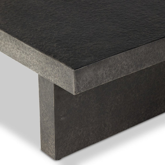 Huesca Outdoor Coffee Table - Distressed Graphite Concrete