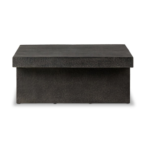 Huesca Outdoor Coffee Table - Distressed Graphite Concrete