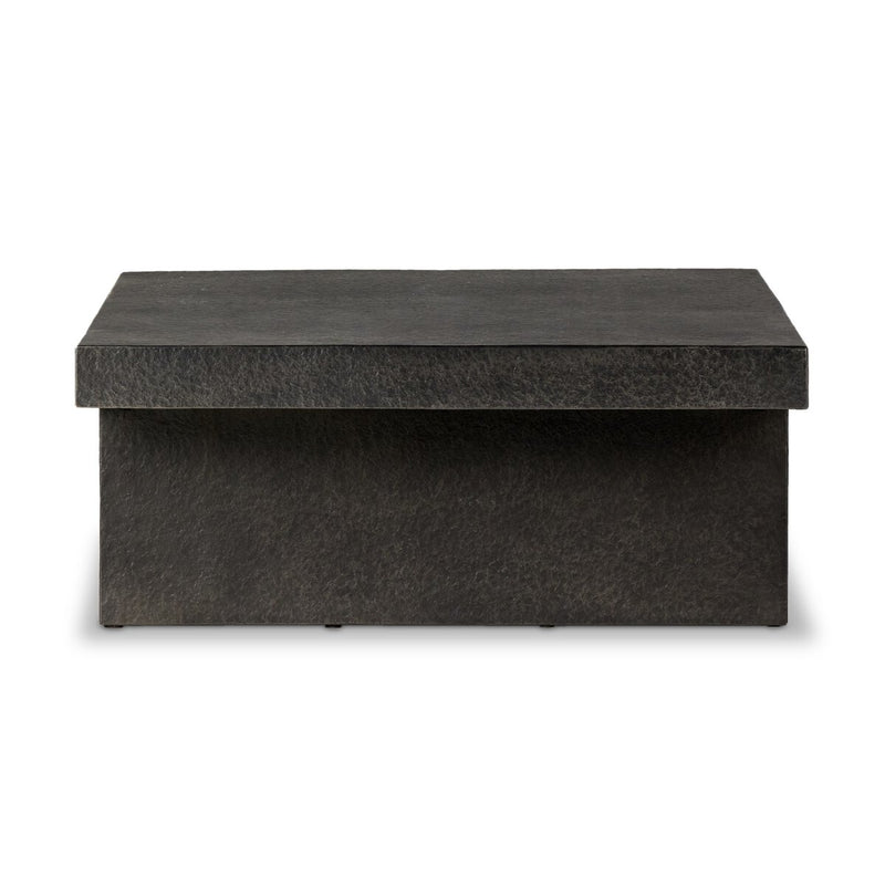 Huesca Outdoor Coffee Table - Distressed Graphite Concrete