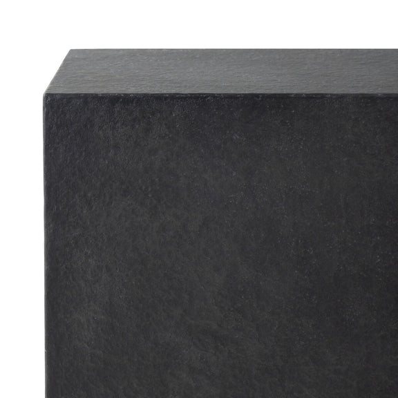Huesca Outdoor End Table - Distressed Graphite Concrete
