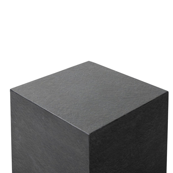 Huesca Outdoor End Table - Distressed Graphite Concrete