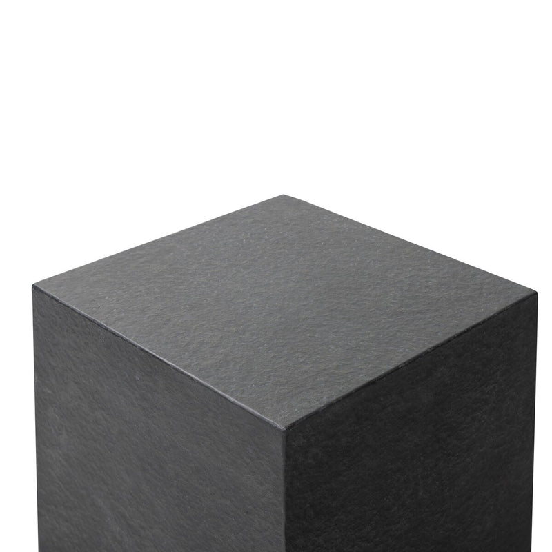 Huesca Outdoor End Table - Distressed Graphite Concrete