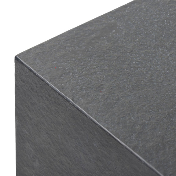Huesca Outdoor End Table - Distressed Graphite Concrete