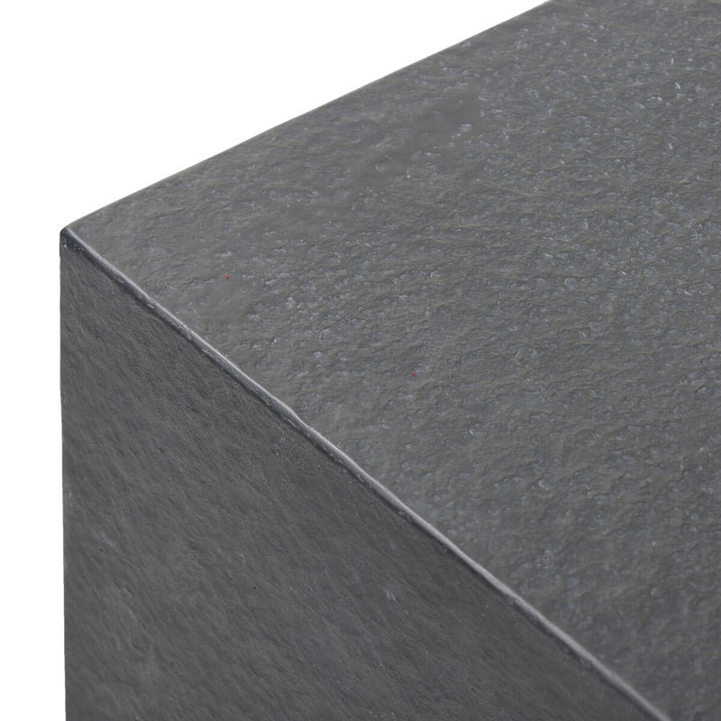 Huesca Outdoor End Table - Distressed Graphite Concrete